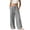Gray #036, variant on Linen Pants for Women Drawstring Waist Flowy Lounge Pant Wide Leg Dressy Palazzo Trousers with Pockets Khaki 2XL