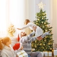 thumbnail image 5 of Roylvan Christmas Star Tree Topper with Remote, 8 Light Modes & Timer, 9.84" Treetop Star Decorative Light, Gold, 5 of 10
