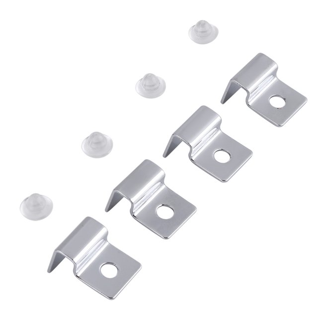 4 Pcs Support de Couverture de Poisson, Clip de Couverture d'Aquarium Clips de Couverture de Poisson en Acier Inoxydable avec Coussin en Silicone Facile à Installer Support de Clips de Couverture pour Poisson