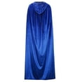 thumbnail image 3 of Odeerbi Cloak With Hood Women Festival 2025 Casual Party Solid Retro Gothic Cloak Stage Outfit Top Blue, 3 of 6