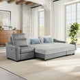 thumbnail image 2 of Relax-A-Lounger Princeton Sectional Recliner Sofa in Gray Vegan Faux Leather, 2 of 17