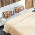 thumbnail image 5 of Yayeee Pillowcase Standard Size Set of 2 Satin Wrinkle Resistant Pillow Case, Purple Cityscape Painting, 5 of 8
