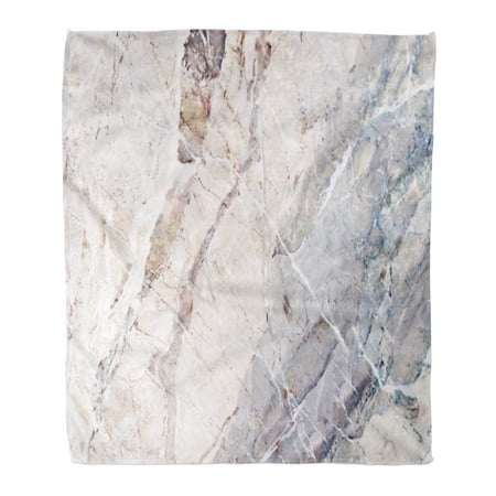 SIDONKU Throw Blanket Warm Cozy Print Flannel Brown Abstract White Marble Natural Gray Antique Comfortable Soft for Bed Sofa and Couch 58x80 Inches