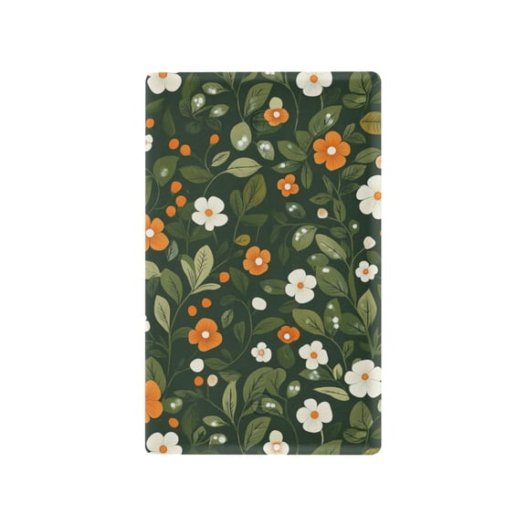 Yayeee Blank Wall Plate Cover 1-Gang 4.5"x2.7" Home Unused Decorative Outlet, Green Flowers Pattern