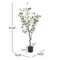 thumbnail image 2 of Noble House Bergweg 4' x 1.5' Artificial Leaf Tree, Green, 2 of 7