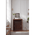 thumbnail image 3 of Spacious Wooden Cat Litter Cabinet with Ribbed Doors, Compatible with Automatic Cat Litter Units, Built-in Power Port for Electric Pet Gear, Indoor Cat Restroom Furniture, White，Walnut, 3 of 5