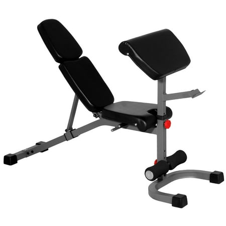 XMark FID Flat Incline Decline Weight Bench with Preacher Curl XM-4417