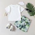 thumbnail image 4 of Coerni Toddler Baby Boy Summer Outfit Hawaii Beach Short Sleeve T Shirt Tops Elastic Waist Shorts Baby Boy Clothes, 4 of 6