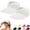 White, variant on JFGHDG Sun Hats for Women UV Protection Wide Brim Visor Hat Ponytail Beach Hats Foldable Golf Visor Black One Size