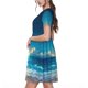 thumbnail image 2 of Disketp Night Sky Beach Scene para Vestido de Manga Corta para Mujeres, Vestidos de Verano para Mujeres, Casual y Holgado para la Playa, 2 of 6