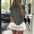 thumbnail image 6 of Women's Lace Trim Mini Skirt Low Rise Pleated Half Slip Skirt Layered Flowy Skirts Underskirt, 6 of 8