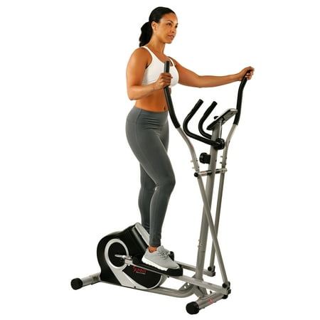 Sunny Health & Fitness Magnetic Elliptical Trainer with Tablet Holder, LCD and Pulse Monitor - SF-E3803