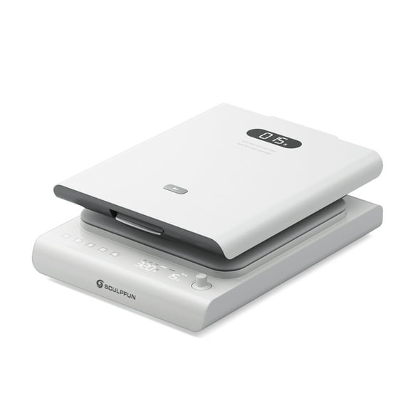 SCULPFUN H1 Prensa térmica automática de 15x15 pulgadas con presión ajustable para camisetas, bolsas y ropa