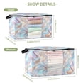 thumbnail image 2 of Foldable Clothes Storage Bags Clothes Organizer Bin with Clear Windows for Clothes Bedding Colorful Patterns, 2 of 6