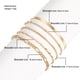 thumbnail image 3 of Golden six piece set Chain Bracelet Sets for Women Dainty Link Paperclip Bracelets Cuba Stackable Layered Link Bracelet, 3 of 5