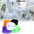 thumbnail image 2 of Halloween Cotton Cobweb Decor - 5 Pack Stretchable Spider Web for Indoor Outdoor Tree, Bush, Porch, and Party Scary Atmosphere,5ps(green, orange, white, Black, purple),PlasticMaterial, 2 of 5