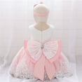 thumbnail image 5 of Jamsmile Baby Girls Dress Pageant Lace Bowknot Flower Tutu Dresses Wedding Christening Tutu Gown First Birthday Girls Tulle Dress, 5 of 9