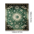thumbnail image 3 of Hovilon Dark Green Boho Sun Moon Star Area Rug Vintage Astrology Floor Carpet, Crystal Velvet Non-Slip Washable Indoor Mat for Bedroom Living Room, 120x180 cm, 3 of 5