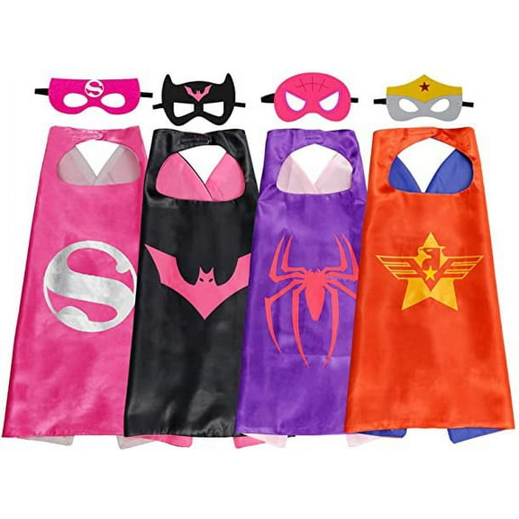 Comics Cartoon hero Costumes 4 Pcs Capes and Masks