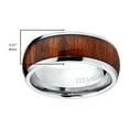 thumbnail image 4 of Metal Masters Mens Titanium Ring Wedding Band Engagement Ring Wood Inlay 8mm Comfort-Fit, 4 of 7