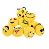 Fun Little Toys 24 Pcs Emoji Keychain Mini Cute Plush Pillows Toy Key Chain Decorations Kids, Party Supplies Favors