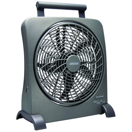 O2COOL 10" Rechargeable Fan with USB Charging Port