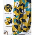 thumbnail image 3 of Flower Orange Blackout Curtains for Bedroom Living Room Darkening Curtains 96 Inches Long Blue Leaf White Floral Pastoral Plant Window Curtain 2 Panels Set Window Treatment Grommet Drapes 52"x96", 3 of 9