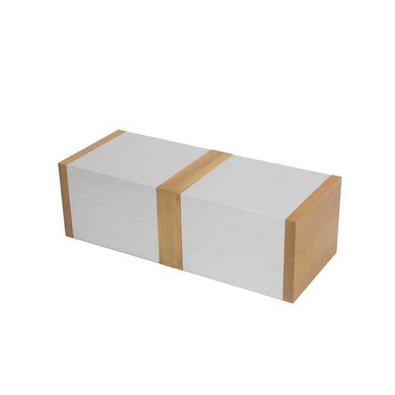 FixtureDisplays Wood Aluminum Riser Glorifier Centerpiece Stand Flower Vase Plinth Block Pedestal 21417-4+4