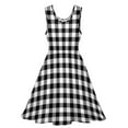 thumbnail image 3 of 2024 4XL 3XL Size Big Clothing Pattern Spring Dress Skate Kawaii Woman Dresses Casual Print Lines Colorful Dress Plaid Vintage, 3 of 7