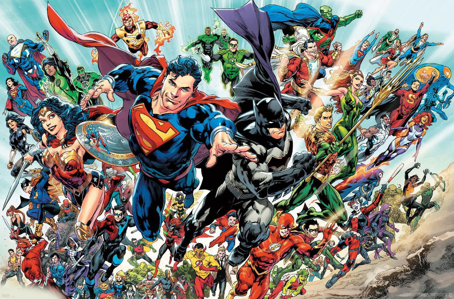 DC Comics - Justice League Rebirth - Group Wall Poster, 14.725" x 22.375"
