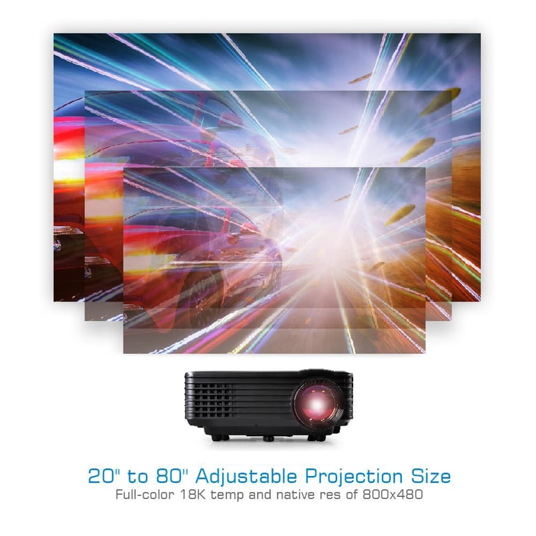 Pyle Pro® Prjg88 Compact Digital Multimedia Projector with up to