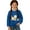 Blue West Highland White Terrier, variant on Koala Butterfly Roses Pink Pattern Girls Long Sleeve Shirt Kids Crewneck T-Shirts Trendy 3D Graphic Tie-hem Cute Tees for Fall Winter, Size 7-8