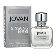 Jovan Ginseng N.R.G. Eau de Cologne Spray, Refreshing Cologne for Men, Natural Scent, Vegan Formula, 1.0oz