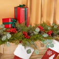thumbnail image 4 of HOZADOIE Simulation Rattans Home Decoration Rattan Red Fruit Christmas Flower Christmas Decoration Rattan Hotel Mall Door Hanging Arrangement Christmas Decoration, 4 of 9