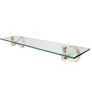 Elements Of Design Eba1119pb 21-5/8" Wall Mounted Glass Shelf From The Hot Springs