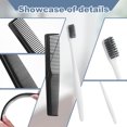 thumbnail image 3 of 26pack Disposable Toothbrushes with Toothpaste and Comb,10g Toothpaste,7inch Hair Comb,Individually Wrapped Travel Toothbrush Kit in Bulk Toiletries for Adults,Hotel,Homeless,Home,Charity(Black+White), 3 of 7
