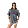 thumbnail image 3 of Women's Gameday Couture Gray New England Patriots Peak Performance Oversized Snow Wash T-Shirt, 3 of 6