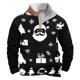 thumbnail image 1 of Sudadera sin capucha para hombre, informal, a la moda, con cuello alto, estampado, con cremallera, jersey de manga larga, blusa de poliéster para hombre, 1 of 3