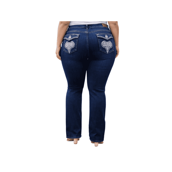 Jack David Womens Plus Size Skinny/Bootcut Stretch Denim Jeans Pants