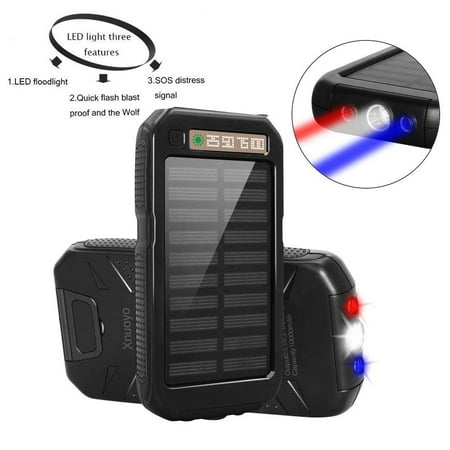 5000 Mah Power Bank Solar Supersellers 10000 mAh High Capacity Power Bank, Dual USB Waterproof Solar charger Power Bank for Smart Phone Outdoor Travel trekking Camping Charger ()