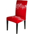 thumbnail image 6 of Christmas Snowflake Red Chair Covers for Dining Set of 4 Kitchen Parsons Chair Slipcovers Removable Seat Protector for Home or Party, 6 of 6