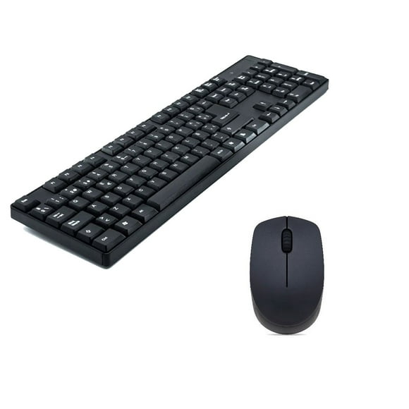 Kit De Teclado y Mouse Inalámbrico En Español Color Negro