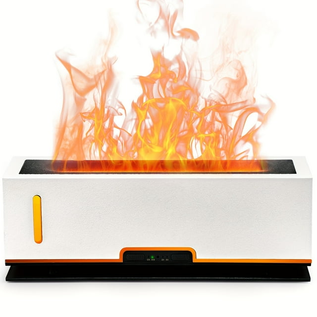 Flame Aromatherapy Humidifier, 7 Colour Changing Flame Essential Oil Diffuser, 200ML Volcano Humidifier, Campfire Aromatherapy Diffuser With Flame
