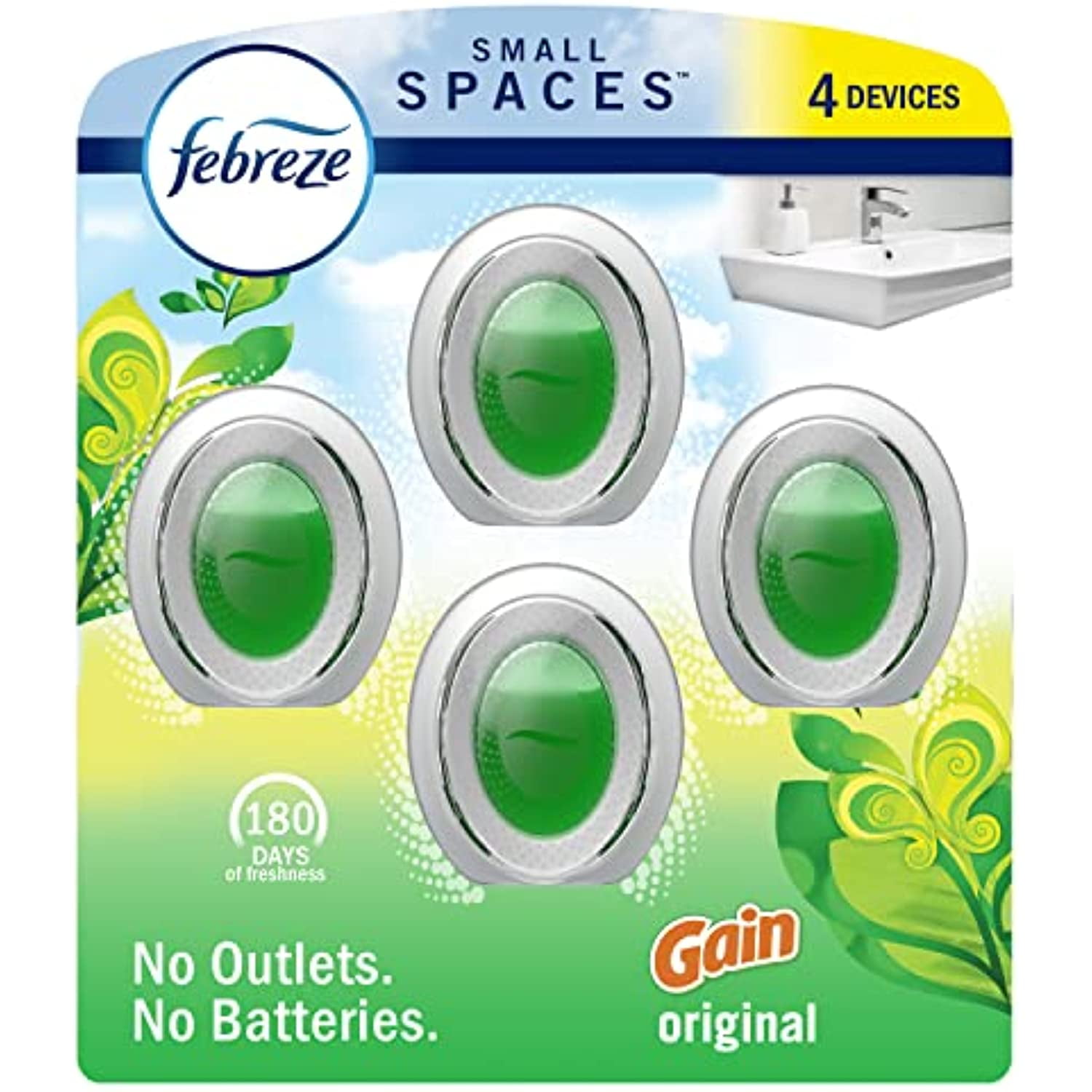Febreze Small Spaces, Plug In Air Freshener Alternative For Home, Gain