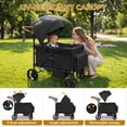 thumbnail image 5 of Vomeast Single Seat Wagon Stroller for Kids, Outdoor Baby Stroller, 5-Piont Harness & Canopy,All-Terrain,Black, 5 of 11