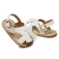 thumbnail image 6 of LNMQLPDBS Baby Girls Open Toe with Tassels Shoes Outdoor Casual Summer First Walkers Shoes Toddler Flat Sandals for 3-24 Months Soft Sole Leather Lightweight Breathable Beach Shoes, 6 of 6