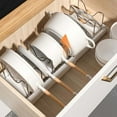 thumbnail image 4 of Expandable Pans & Pots Lid Organizer Rack Under Cabinet-Rubber-Dipped Pan Organizer Rack for Kitchen Cabinet Organizer A, 4 of 5