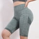 thumbnail image 2 of Fitness Pantalones cortos deportivos de yoga de cintura alta Push Up Mujer Ropa suave (Verde oscuro L/XL), 2 of 4