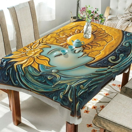 

BZSMCE Square Tablecloth Sleep Women Pattern Tableclothes