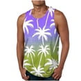 thumbnail image 2 of VBTAPA Mens Graphic Tank Tops Summer Beach Sleeveless T Shirt Hawaiian Beach Vacation Top Soft Cotton Muscle Gym Tank Shirts Orange XL, 2 of 5